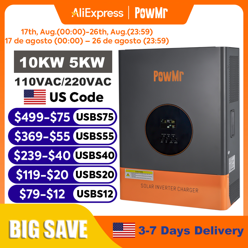 Drone Solar Charger - PowMr 10KW 5KW Split Phase Inverter