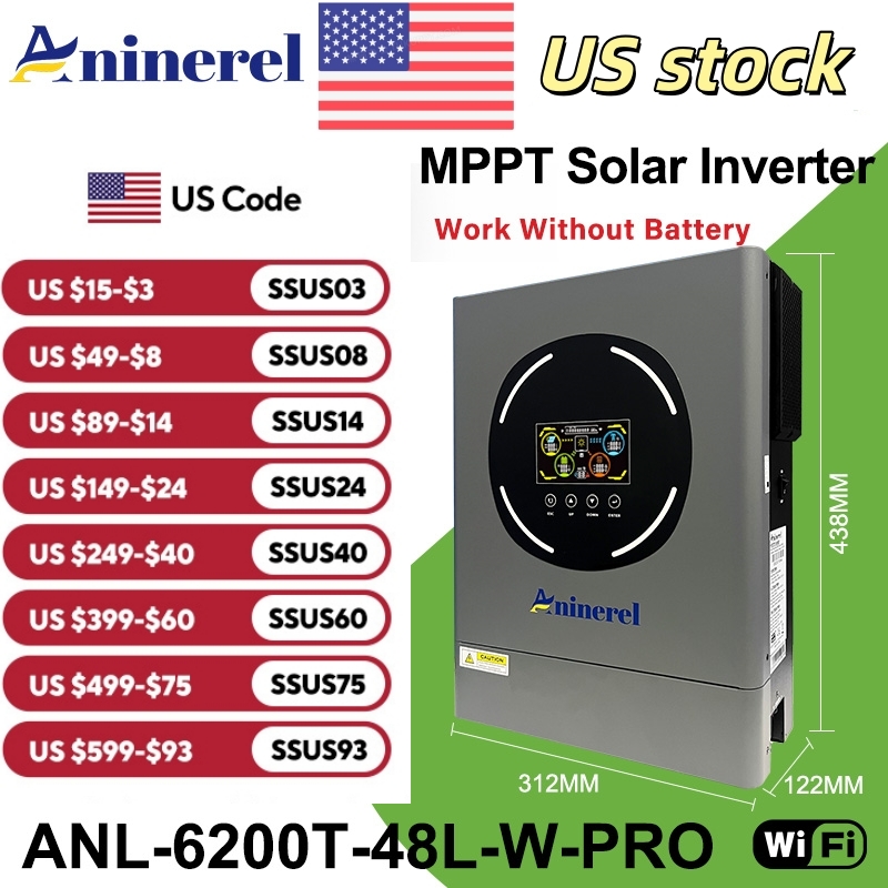 Aninerel 6.2KW 48V Hybrid Sola - Drone Solar Charger 评论和价格
